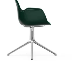 Chaise avec accoudoirs en aluminium et pp vert Form - Normann Copenhagen