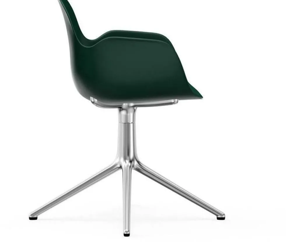 Chaise avec accoudoirs en aluminium et pp vert Form - Normann Copenhagen
