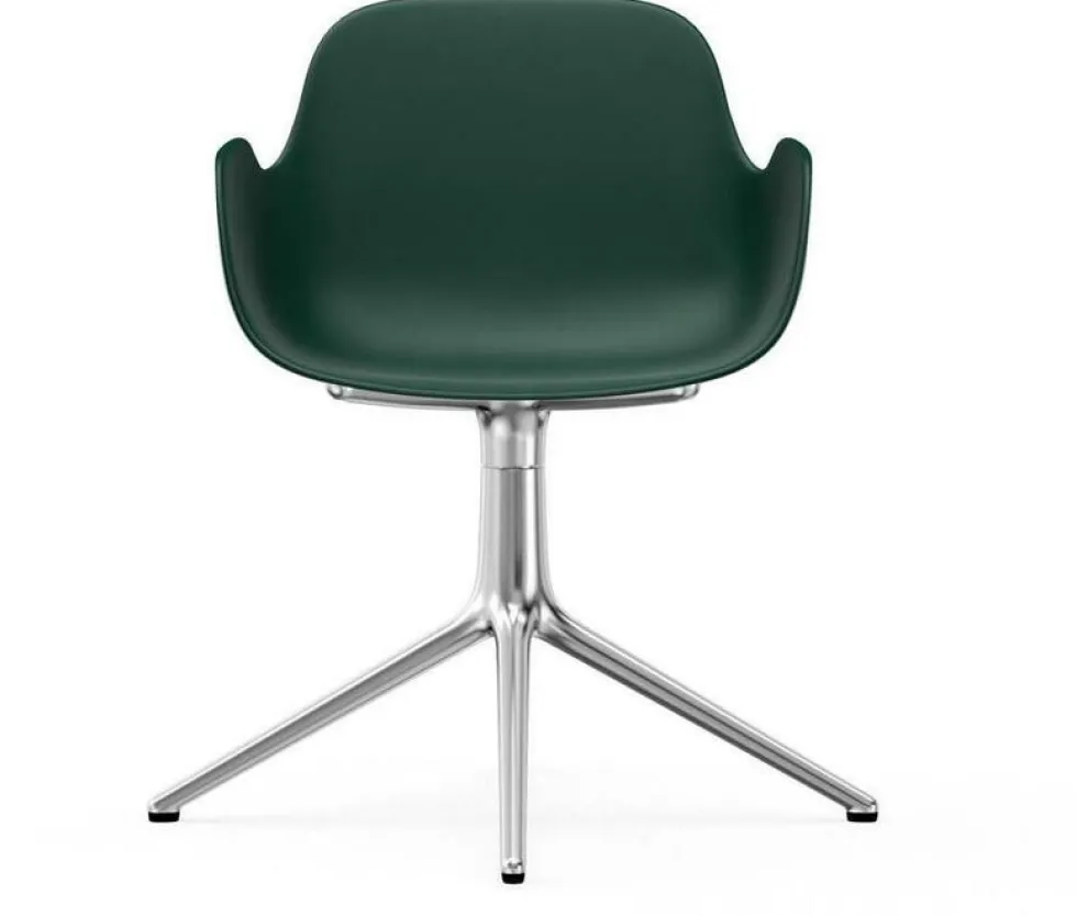 Chaise avec accoudoirs en aluminium et pp vert Form - Normann Copenhagen