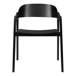 Chaise avec accoudoirs en bois de chêne finition noir Westlake - Dutchbone