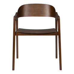 Chaise avec accoudoirs en bois de chêne finition noyer Westlake - Dutchbone