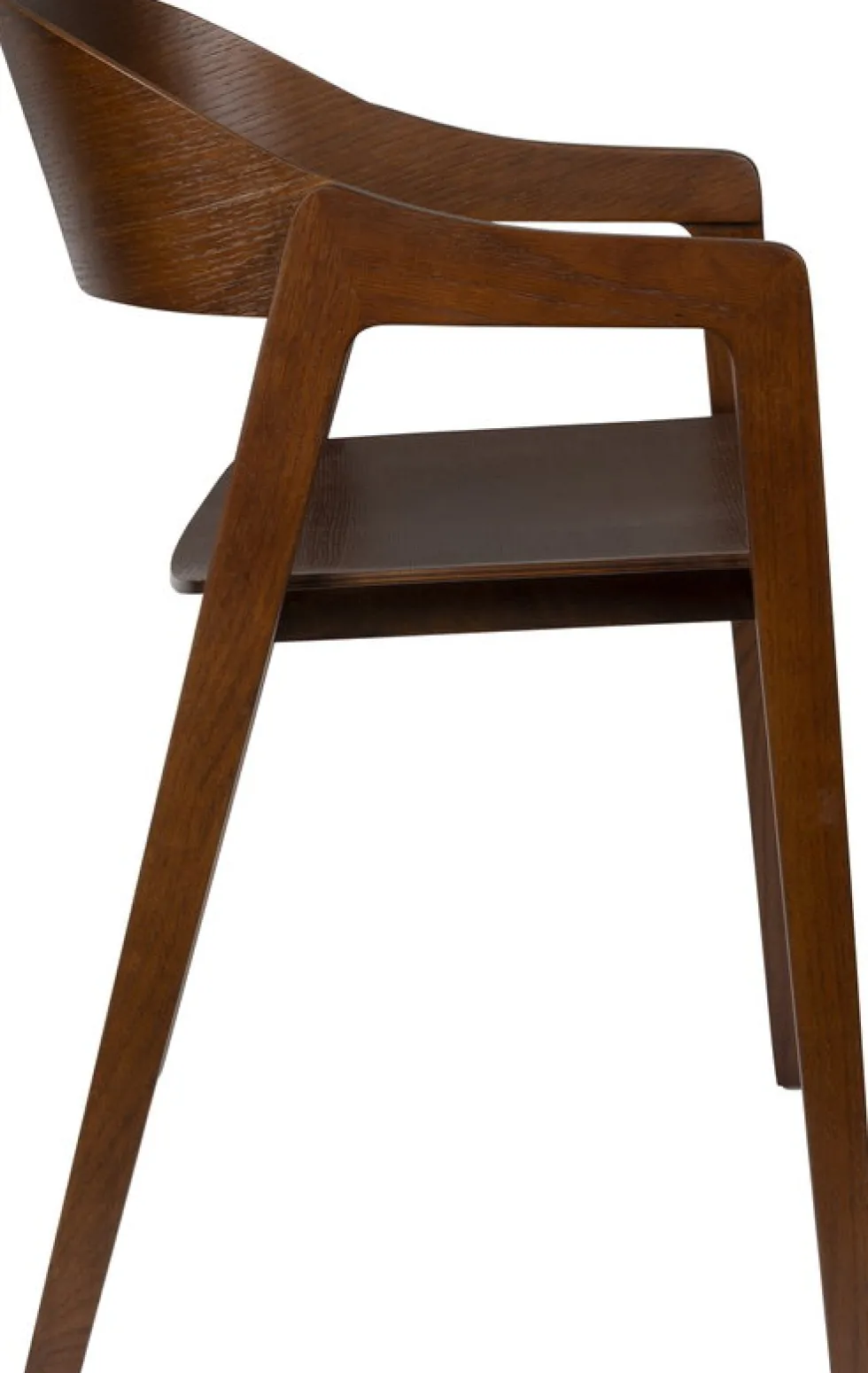 Chaise avec accoudoirs en bois de chêne finition noyer Westlake - Dutchbone