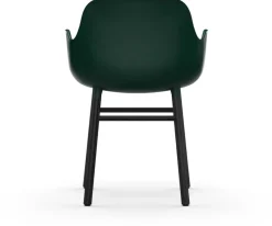 Chaise avec accoudoirs en bois noir et pp vert Form - Normann Copenhagen