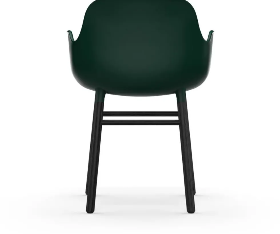 Chaise avec accoudoirs en bois noir et pp vert Form - Normann Copenhagen