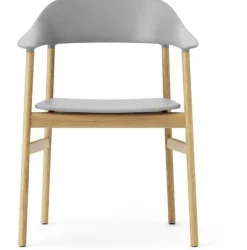 Chaise avec accoudoirs en chêne et polypropylene gris Herit Grey - Normann Copenhagen