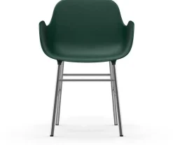 Chaise avec accoudoirs en chrome et pp vert Form - Normann Copenhagen
