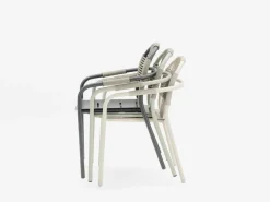 Chaise avec accoudoirs en corde beige 59 x 86 cm Cleo - Vincent Sheppard