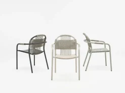 Chaise avec accoudoirs en corde beige 59 x 86 cm Cleo - Vincent Sheppard