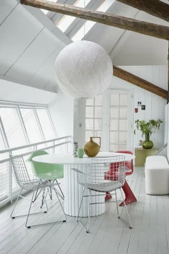 Chaise avec accoudoirs en métal chromé Wire - HKliving