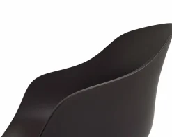 Chaise avec accoudoirs en plastique recyclé raisin et pieds en chêne AAC 222 2.0 - HAY