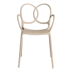Chaise avec accoudoirs en polypropylène rose Sissi - Driade