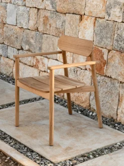 Chaise avec accoudoirs en teck 59 x 80 cm Freya - Vincent Sheppard