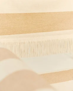 Chaise avec accoudoirs et franges motif rayures Leslie et Limonta Tropique - Gubi