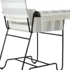Chaise avec accoudoirs à franges et rayures leslie Tropique - Gubi