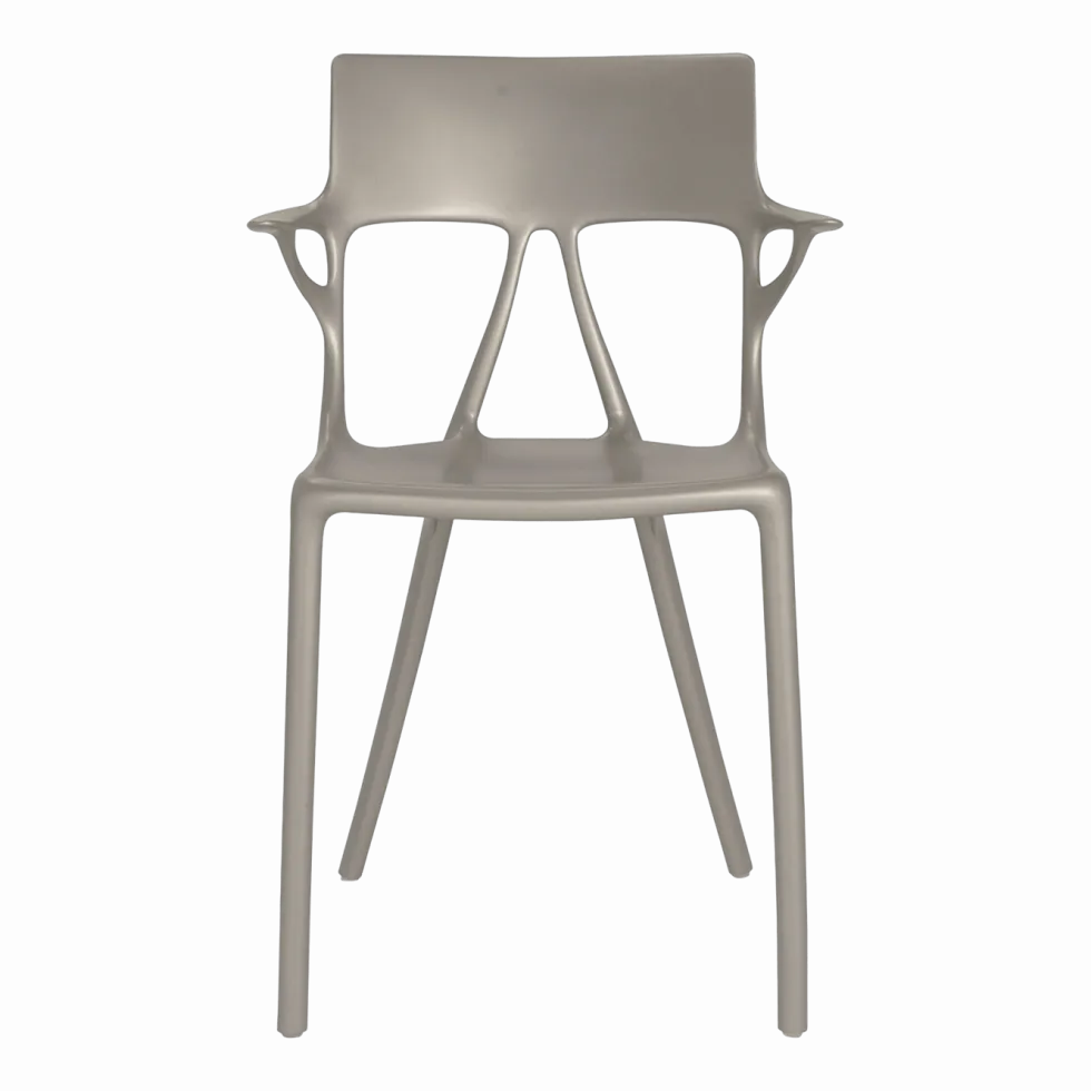 Chaise avec accoudoirs grise A.I - Kartell