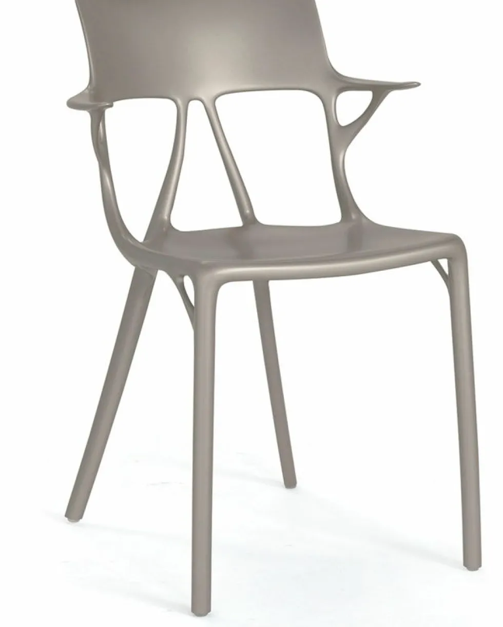 Chaise avec accoudoirs grise A.I - Kartell