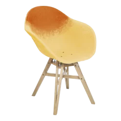 Chaise avec accoudoirs orange et Paille Gravêne 6.7 - Maximum