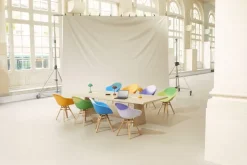 Chaise avec accoudoirs pistache et rose Gravêne 6.7 - Maximum