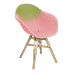 Chaise avec accoudoirs pistache et rose Gravêne 6.7 - Maximum