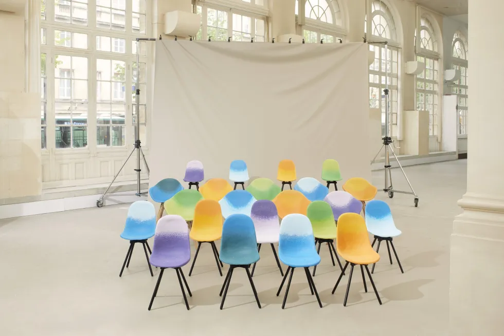 Chaise avec accoudoirs rouge et bordeaux Gravêne 6.7 - Maximum