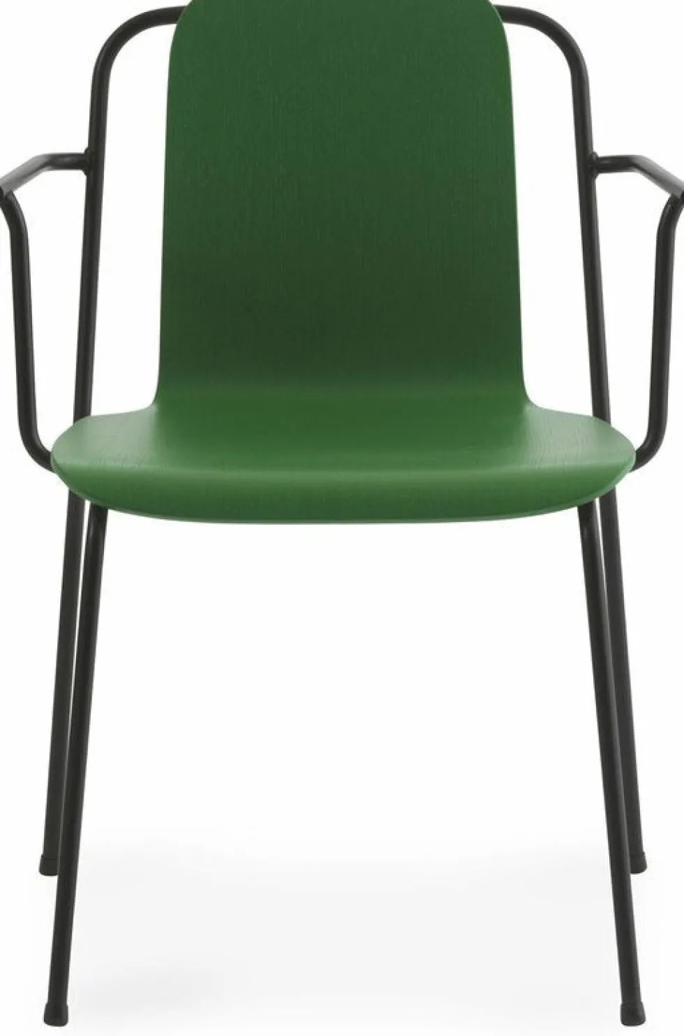 Chaise avec accoudoirs vert structure noire Studio vert - Normann Copenhagen