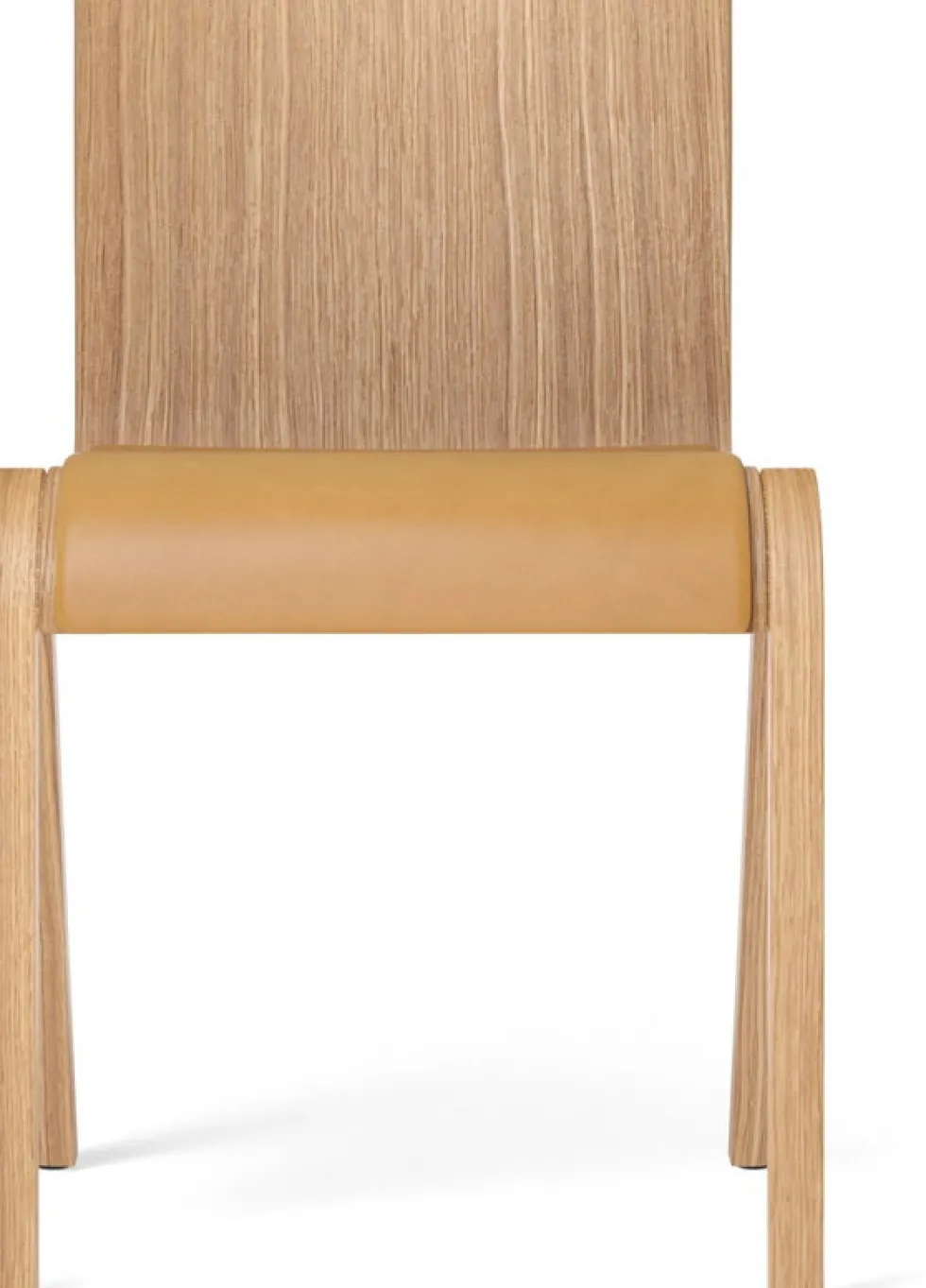 Chaise avec assise rembourrée en chêne naturel et tissu dakar 0250 78cm Ready - Audo