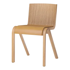 Chaise avec assise rembourrée en chêne naturel et tissu dakar 0250 78cm Ready - Audo