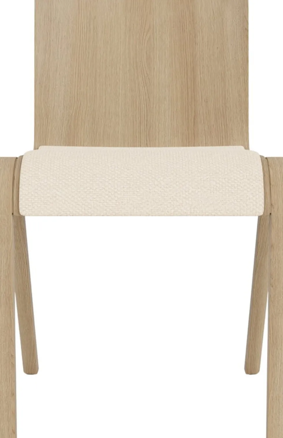 Chaise avec assise rembourrée en chêne naturel et tissu logan jasmine 78cm Ready - Audo