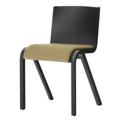 Chaise avec assise rembourrée en chêne noir et tissu audo bouclé 06 78cm Ready - Audo