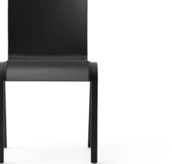 Chaise avec assise rembourrée en chêne noir et tissu dakar 0842 78cm Ready - Audo