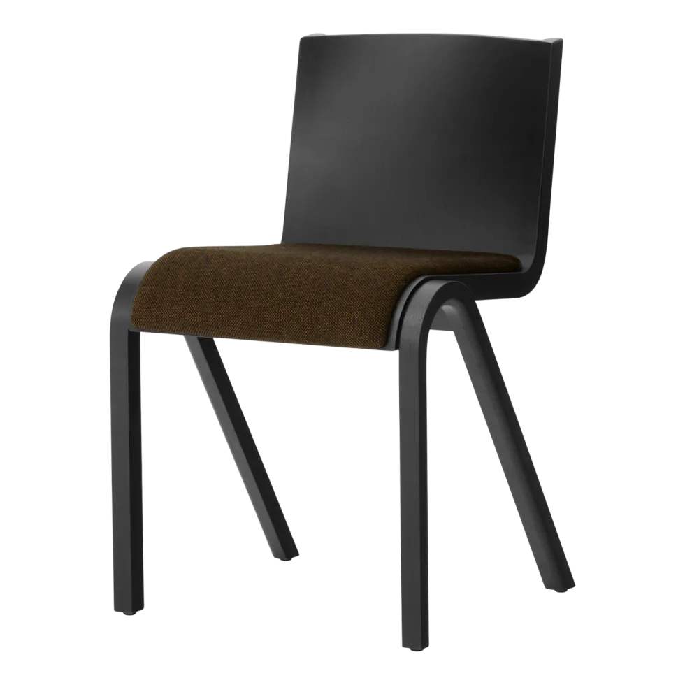 Chaise avec assise rembourrée en chêne noir et tissu hallingdal 65 0370 78cm Ready - Audo