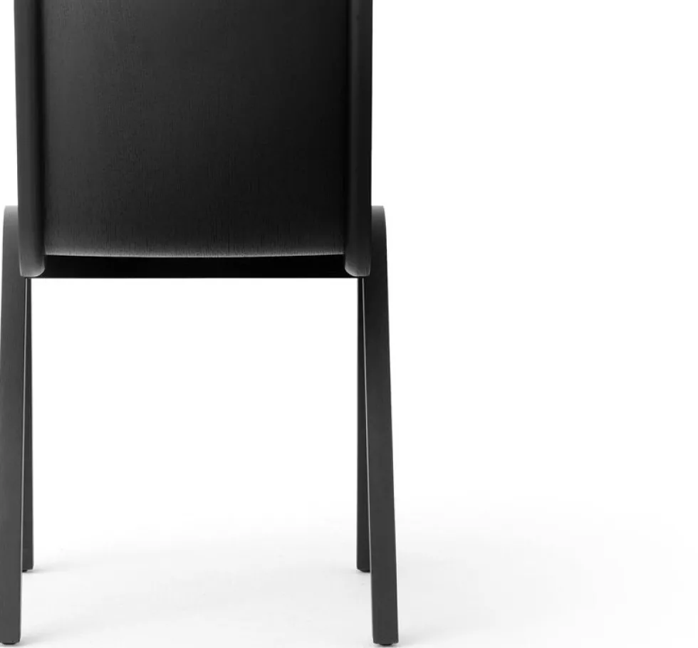 Chaise avec assise rembourrée en chêne noir et tissu hallingdal 65 0370 78cm Ready - Audo