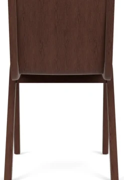 Chaise avec assise rembourrée en chêne teinté rouge et tissu dakar 0329 78cm Ready - Audo