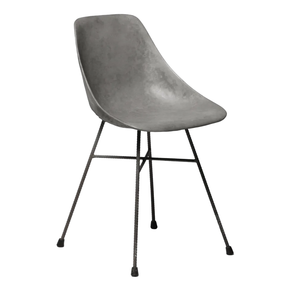 Chaise avec pieds en métal Hauteville - Lyon Béton