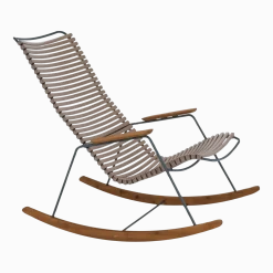 Chaise berçante en métal et plastique sable CLICK - Houe