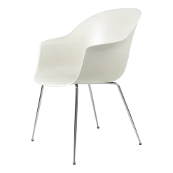 Chaise blanche chromée Bat - Gubi