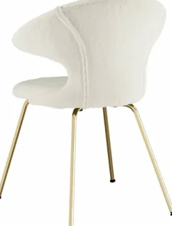 Chaise blanche piètement doré Time Flies - UMAGE