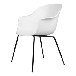 Chaise blanche piètement noir mat Bat - Gubi