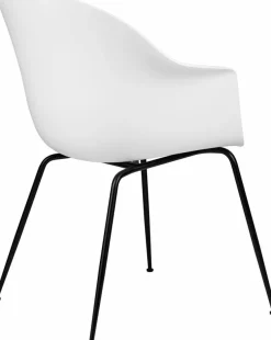 Chaise blanche piètement noir mat Bat - Gubi