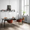 Chaise bleue piétement noir JH28 Elefy - &tradition
