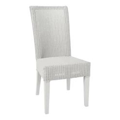 Chaise bois massif tressée en loom couleur nuage 101 X 49 X 65 Josephine - KOK