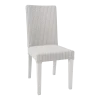Chaise bois massif tressé loom couleur nuage 95 x 44 x 55 Bridget - KOK