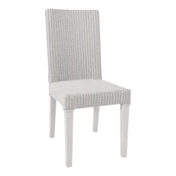 Chaise bois massif tressé loom couleur nuage 95 x 44 x 55 Bridget - KOK