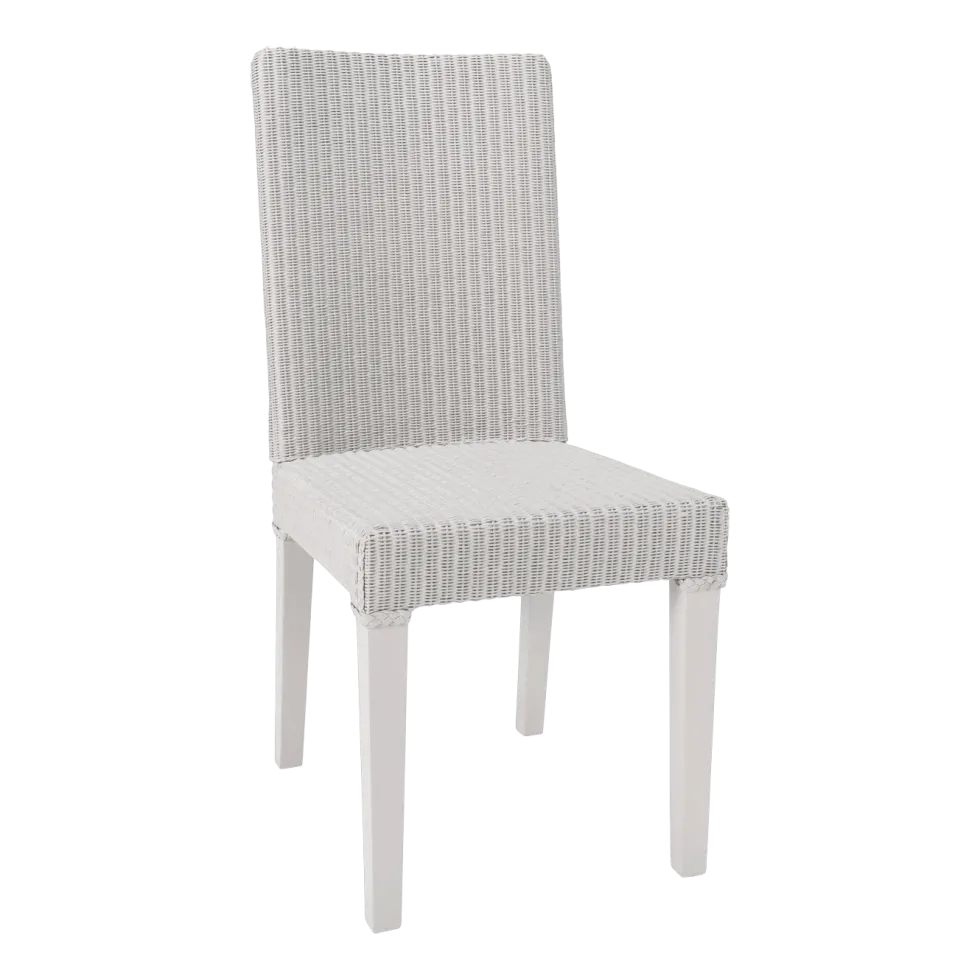 Chaise bois massif tressé loom couleur nuage 95 x 44 x 55 Bridget - KOK