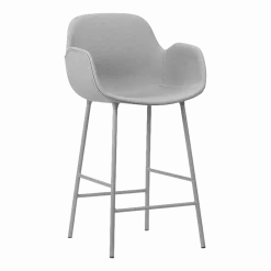 Chaise de bar avec accoudoirs en acier et pp noir 75 cm Form - Normann Copenhagen