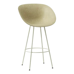 Chaise de bar avec accoudoirs recyclable en chanvre et acier crème 75cm Mat - Normann Copenhagen