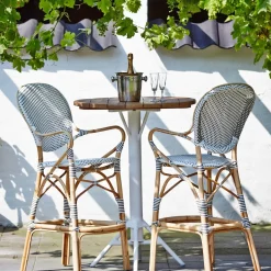 Chaise de bar blanc Isabelle - Sika Design