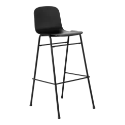 Chaise de bar 75 cm en bois noir et cadre noir Touchwood - Hem