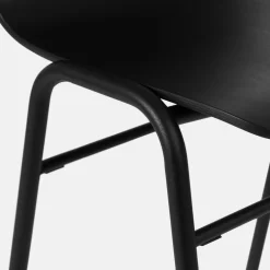Chaise de bar 75 cm en bois noir et cadre noir Touchwood - Hem
