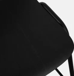 Chaise de bar 75 cm en bois noir et cadre noir Touchwood - Hem